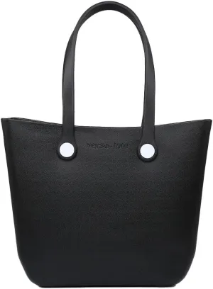 JEN & CO. Vira Versa Tote Bag, Light Pink - Large Utility Bag, Grocery, Beach, Rubber Tote Bags with Interchangeable Straps
