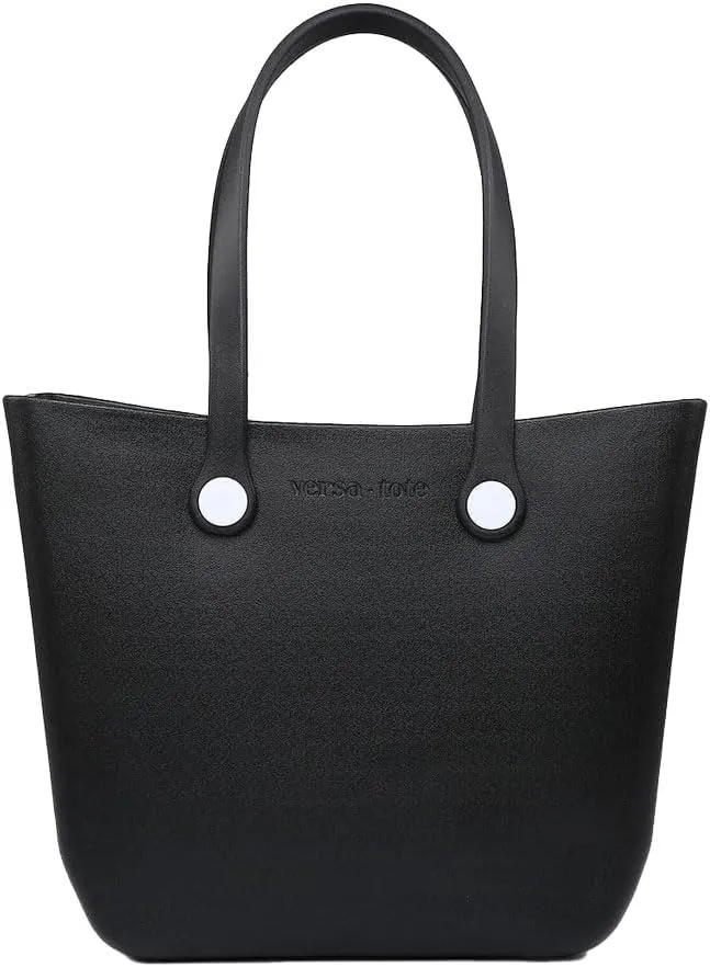 JEN & CO. Vira Versa Tote Bag, Light Pink - Large Utility Bag, Grocery, Beach, Rubber Tote Bags with Interchangeable Straps