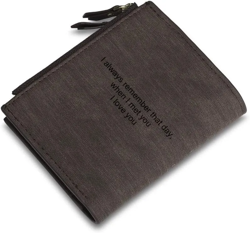 JewelOra Personalized Photo Wallet, Custom Photo Wallets for Men, Men's Zipper Wallet Customized Wallet for Father,Dad,Son,Boyfriend(Zipper 5)