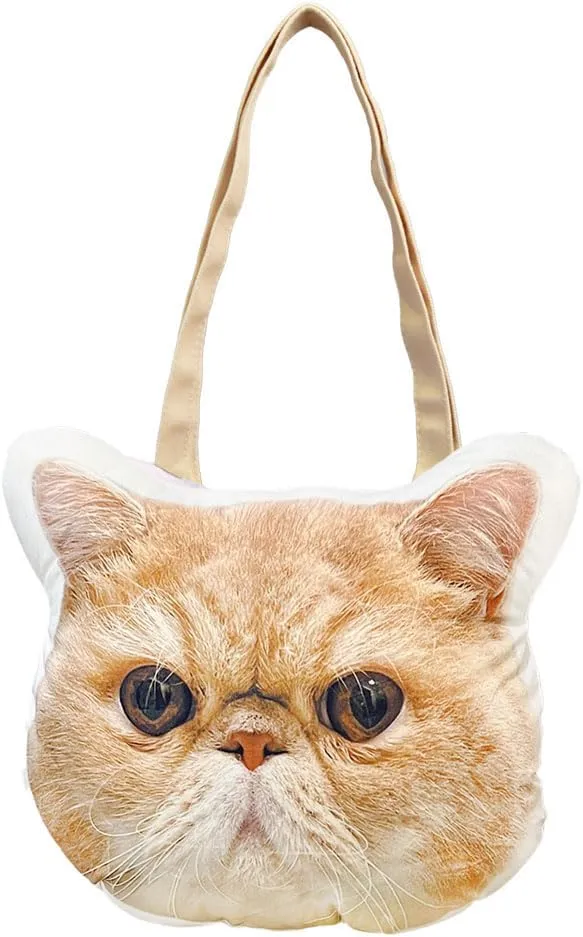JINMA Custom Face Tote Bag - Personalized Canvas Shoulder Bag with Any Photo or Image - Unique Shaped Handbag for Women