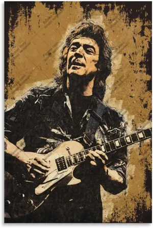 JJDAKUN English Guitarist Steve_Hackett Vintage Art Decorative Painting Canvas Wall Art Poster Home Bedroom Decoration 12x18inch(30x45cm) Unframe-style