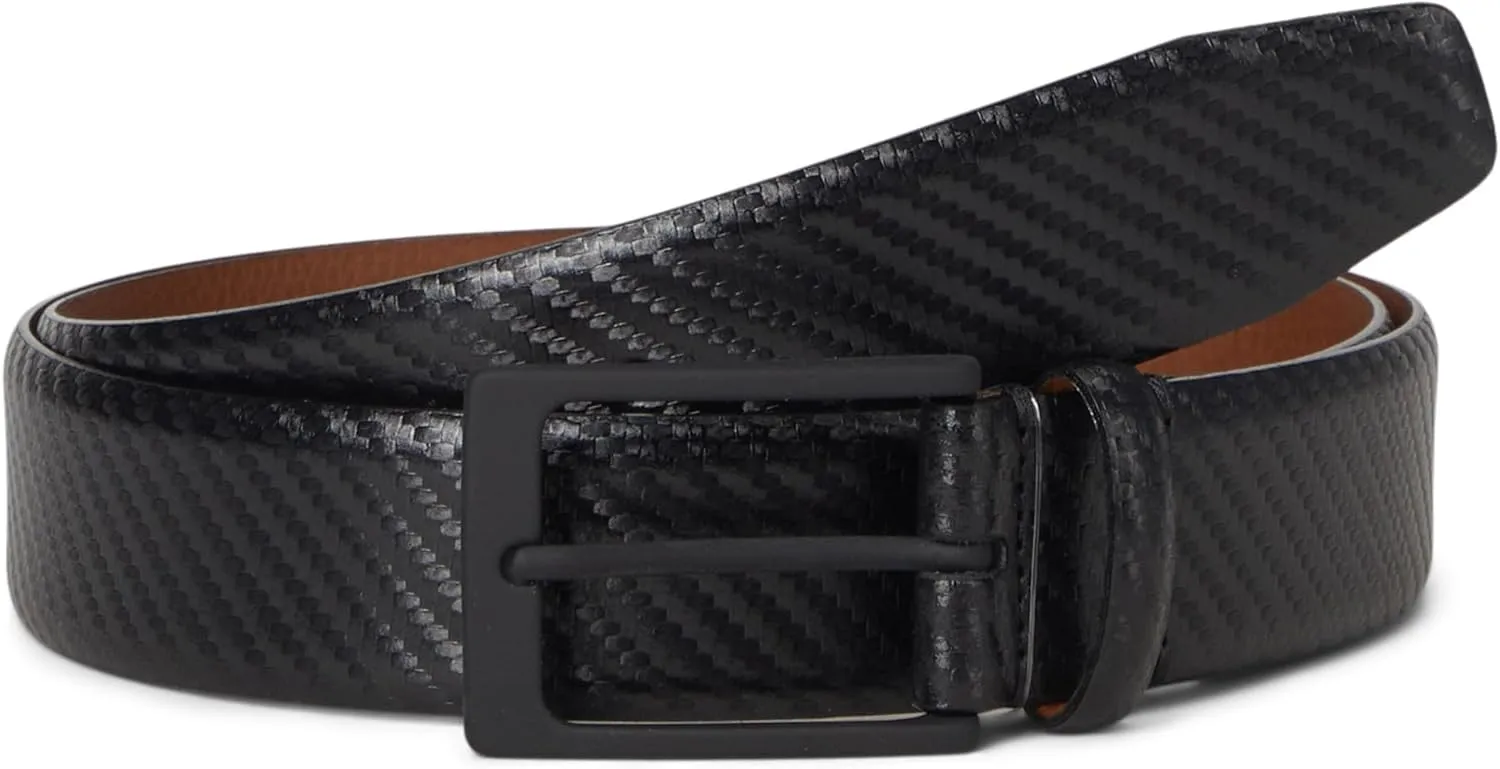 Johnston & Murphy Men's Diagonal Embossed Belt