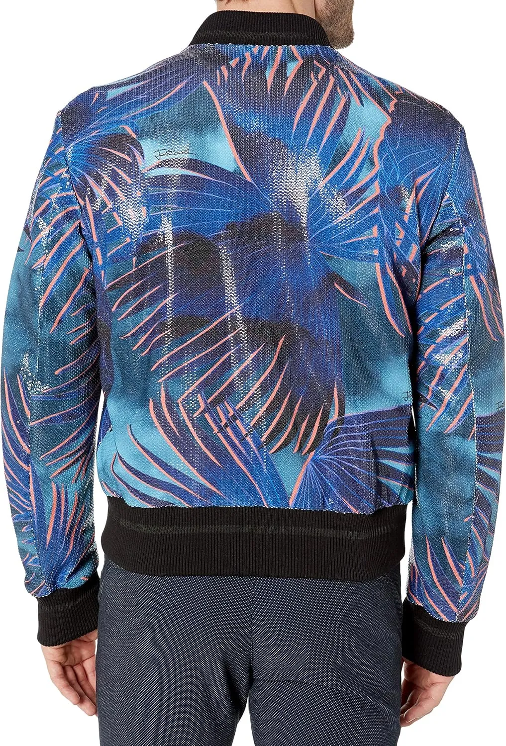 Just Cavalli Men's Sequined Palm Bomber Jacket