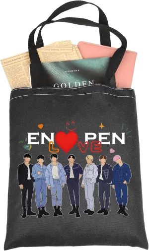 K-POP Music Travel Shopping Bag Kpop Song Lover Reuseble Bag South Korea Star Team Fans Gift