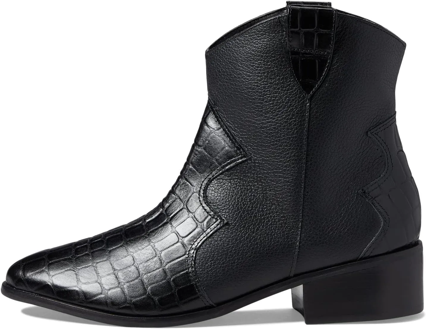 KAANAS Newcastle Croc-Embossed Cowboy Bootie