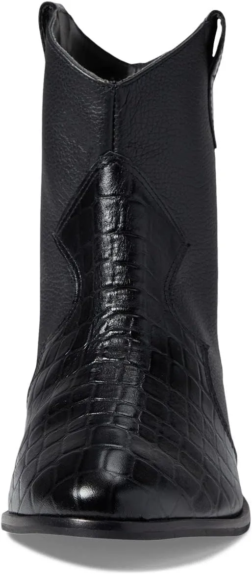 KAANAS Newcastle Croc-Embossed Cowboy Bootie