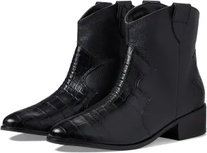 KAANAS Newcastle Croc-Embossed Cowboy Bootie