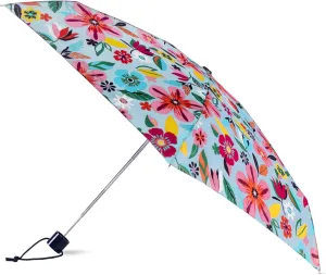 kate spade new york Mini Umbrella, Compact Umbrella with Storage Sleeve, Small Umbrella for Backpack or Car (Safari Floral)