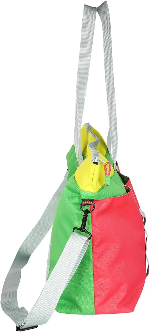 KAVU Twin Falls Tote Shoulder Strap Canvas Color Block Bag