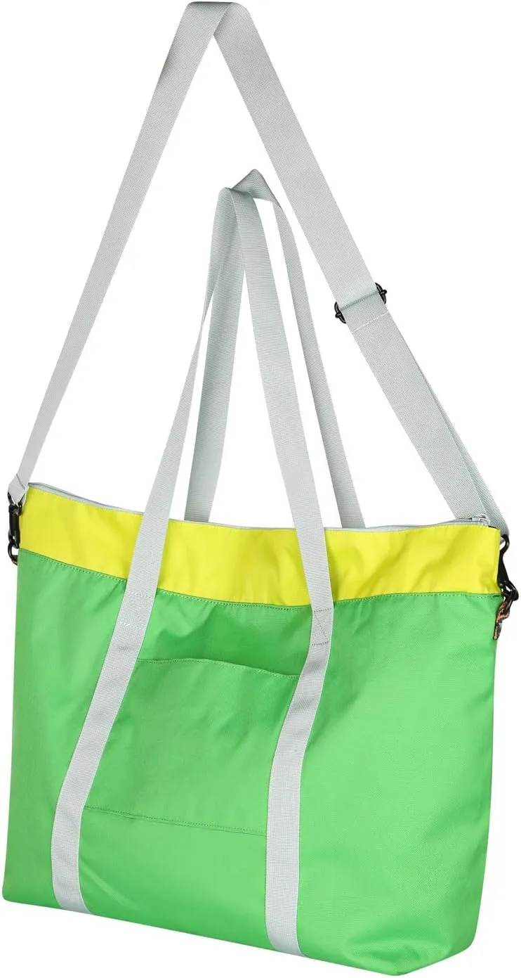 KAVU Twin Falls Tote Shoulder Strap Canvas Color Block Bag
