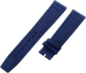 KLVN 20mm 21mm 22mm Nylon Canvas Watchband for IWC PILOT Portugal PORTOFINO Fabric Watch Strap Folding Buckle Cowhide Leather Belt