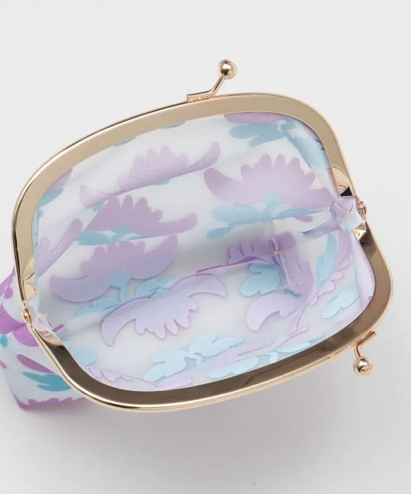 KOKESHI Flower Gamaguchi Clasp Pouch