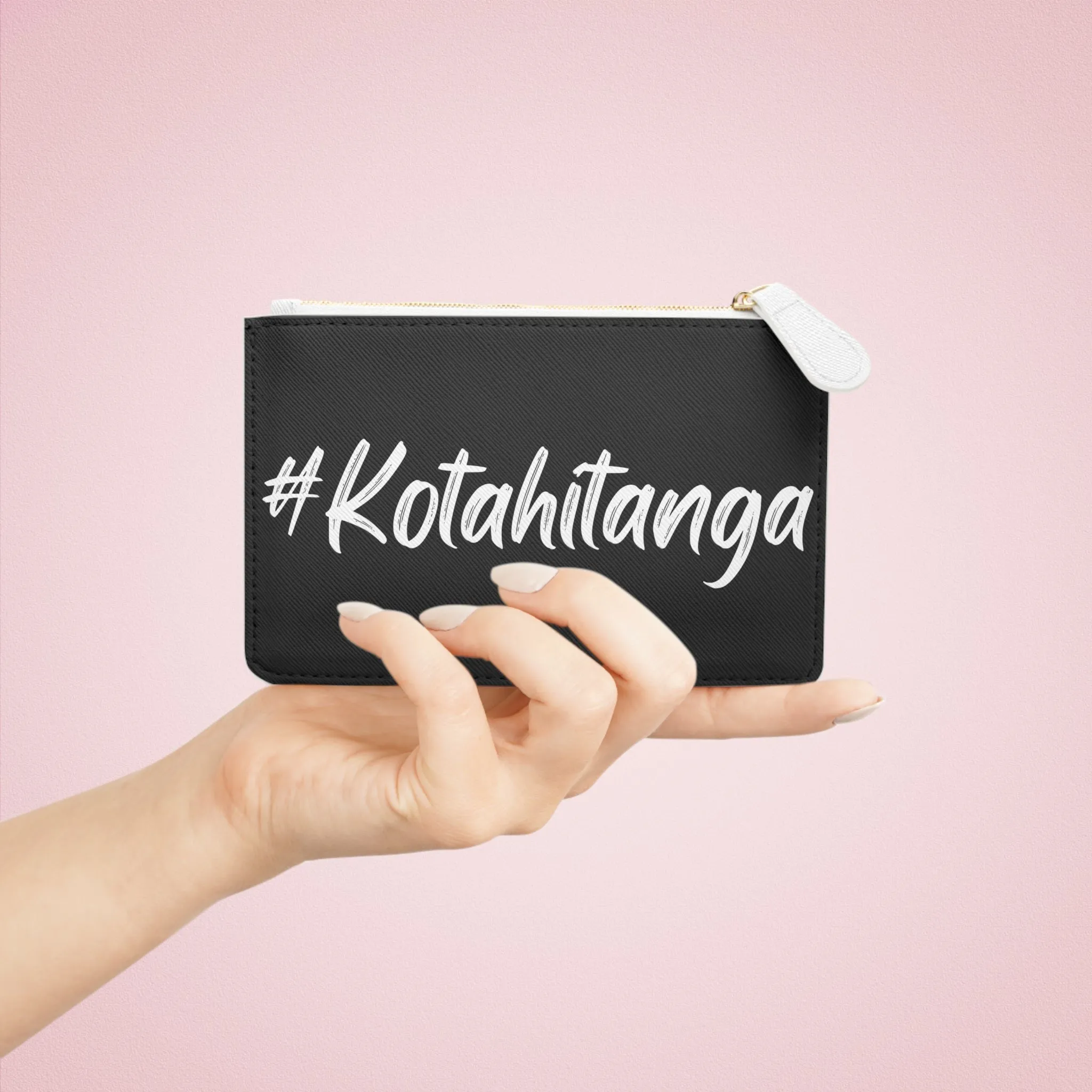 #Kotahitanga (#Unity) Mini Clutch Bag - black