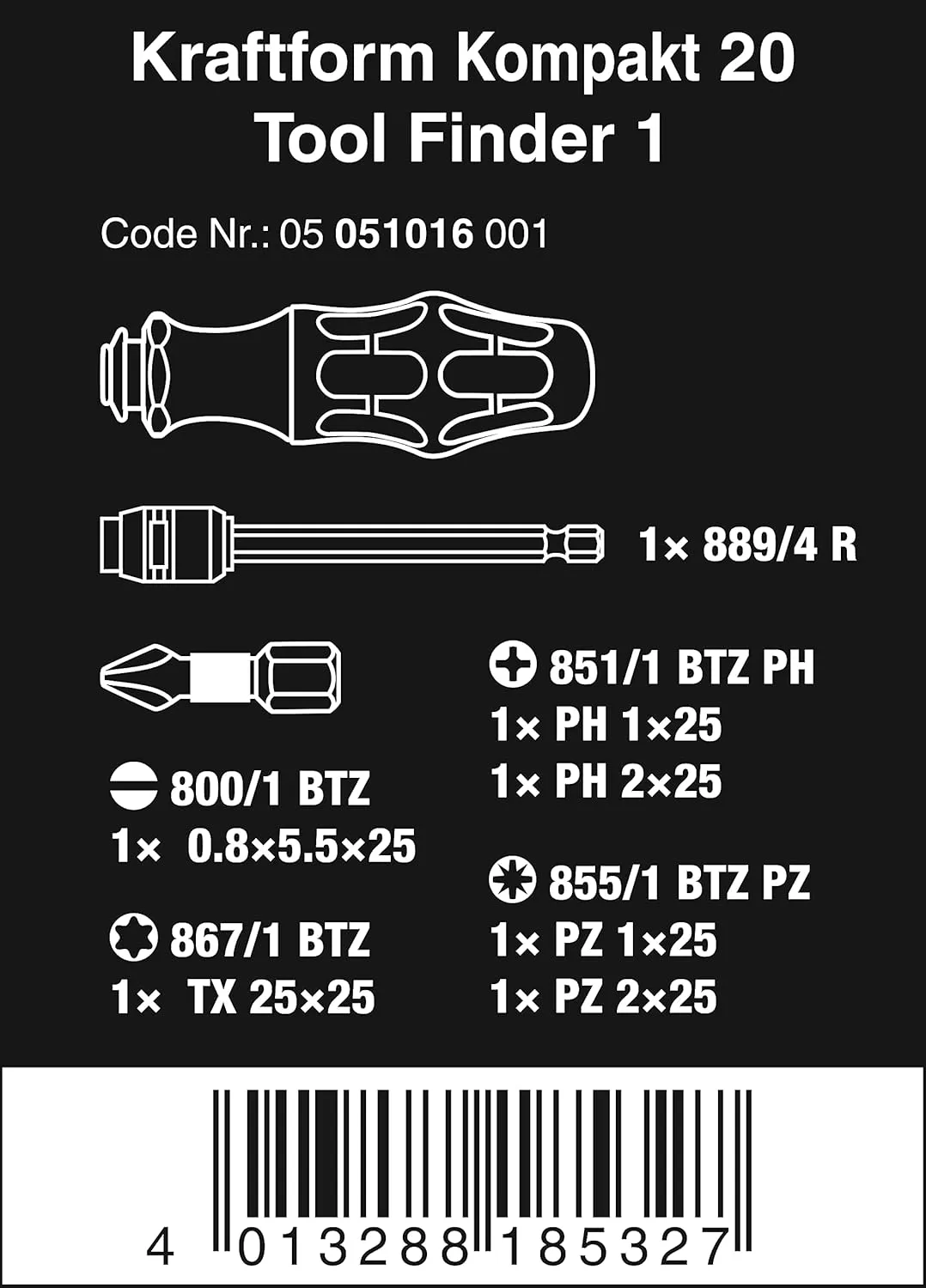Kraftform Kompakt 20 Tool Finder 1 with pouch