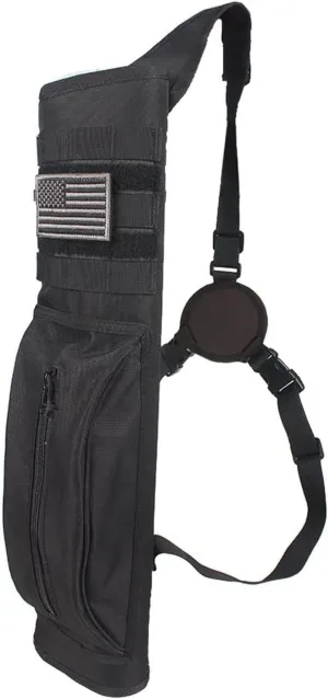 KRATARC Archery Multi-Function Back Arrow Quiver with Molle System Shoulder Arrows Holder Hanged Target Shooting Quiver for Arrows