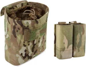 KRYDEX Molle Dump Pouch Roll-Up and Double Pistol Mag Pouches MC