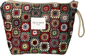 Large Floral Travel Makeup Bag for Women – Spacious Cosmetic & Toiletry Organizer – Durable Travel Size Skincare Pouch – Travel Essentials for Women – Made in Barcelona, Spain