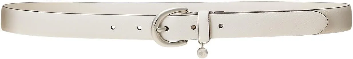 Lauren Ralph Lauren Women's Charm Crosshatch Leather Belt
