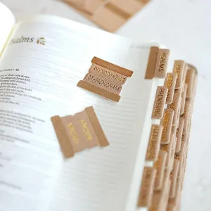 Leather Bible Tabs - Beautiful and Aesthetic Bible Tabs for Women - 67 Bible Book Tabs - 13 Blank Bible Tabs - Neutral Bible Tabs for Women Study Bible - Large Print Easy to Read Bible Tabs for Men