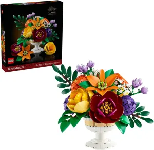 LEGO Botanicals Flower Arrangement DIY Building Set - Faux Bouquet Set for Adults, 18  - Floral Home Décor Kit - Gift for Mother's Day - Decorations for Office or Cubicle - 10345