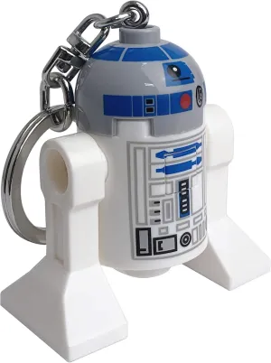 Lego Star Wars Large 2 Inch Tall Figure Key Light - R2-D2 (KE21H), Features LED Light