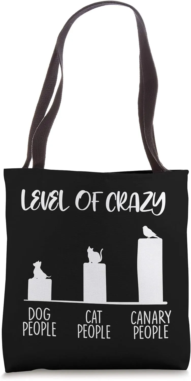 Level Of Crazy Canary Funny Songbird Pet Bird Lover Gift Tote Bag