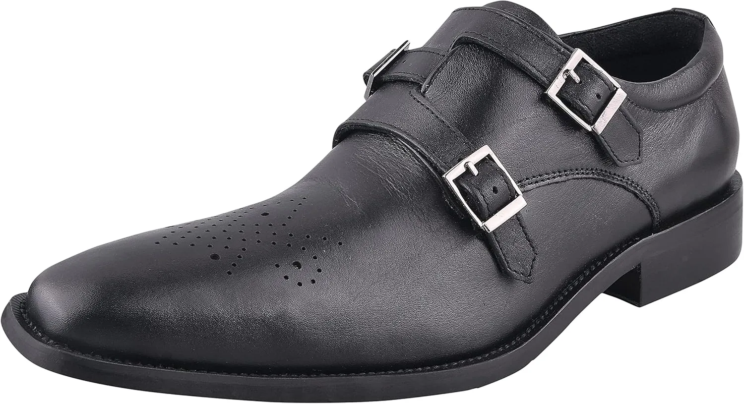 LIBERTYZENO Mens Animal Print Genuine Leather Adults Wingtip Monkstrap & Lace Up Dress Shoes for Easter Gift