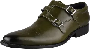 LIBERTYZENO Mens Animal Print Genuine Leather Adults Wingtip Monkstrap & Lace Up Dress Shoes for Prom Graduation