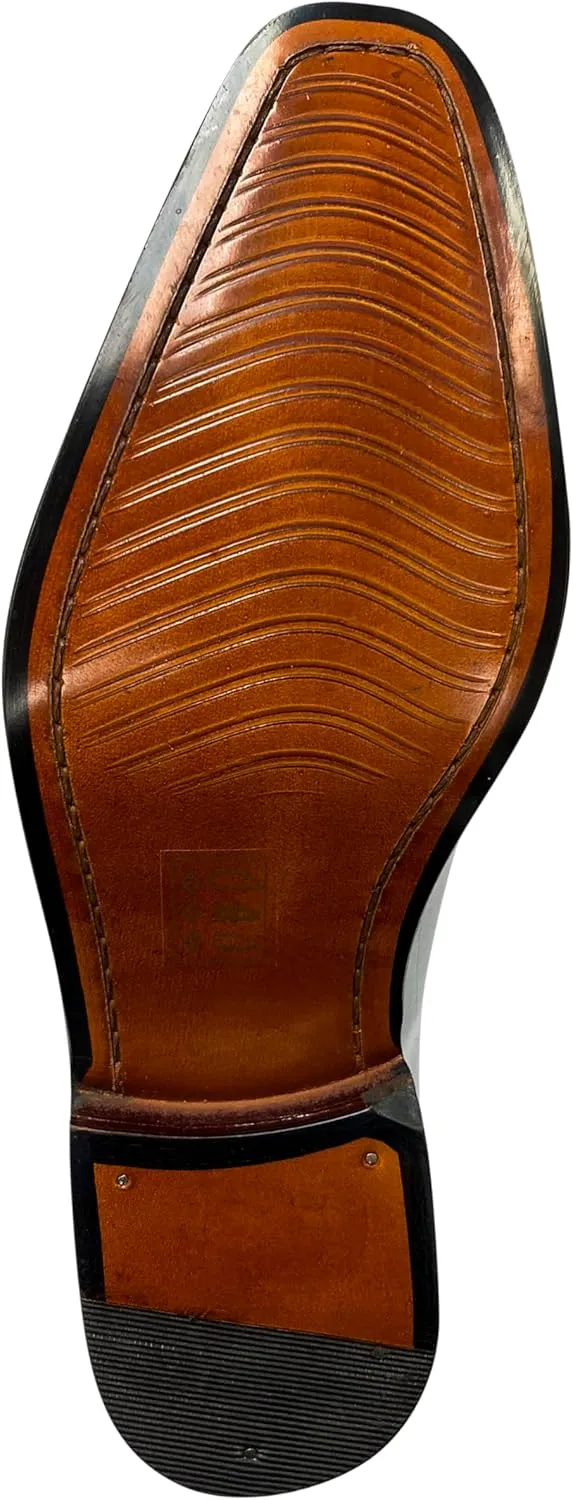 LIBERTYZENO Mens Animal Print Genuine Leather Adults Wingtip Monkstrap & Lace Up Dress Shoes for Prom Graduation