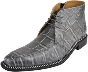 LIBERTYZENO Mens Crocodile Print Leather Adults High Ankle Lace Up Dress Shoes for Easter Gift