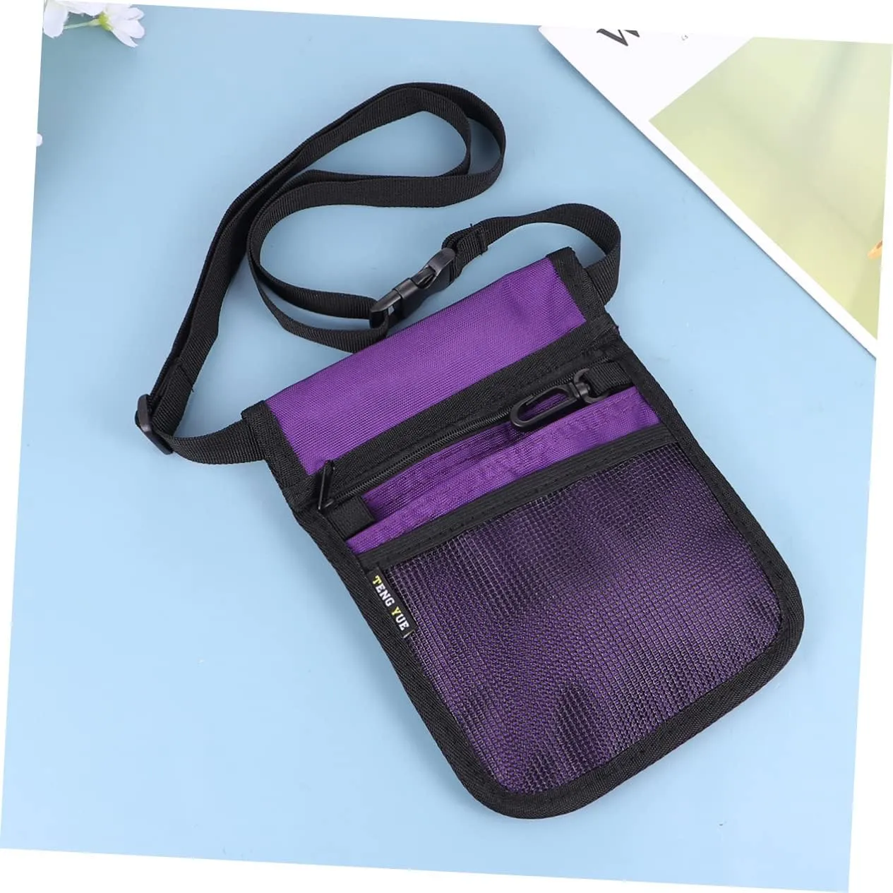 LIFKOME Waist Bag Fanny Pack for Nurses Nurse Pocket Pouch Shoulder Bag Portable Nurse Accessories Purple High Capacity