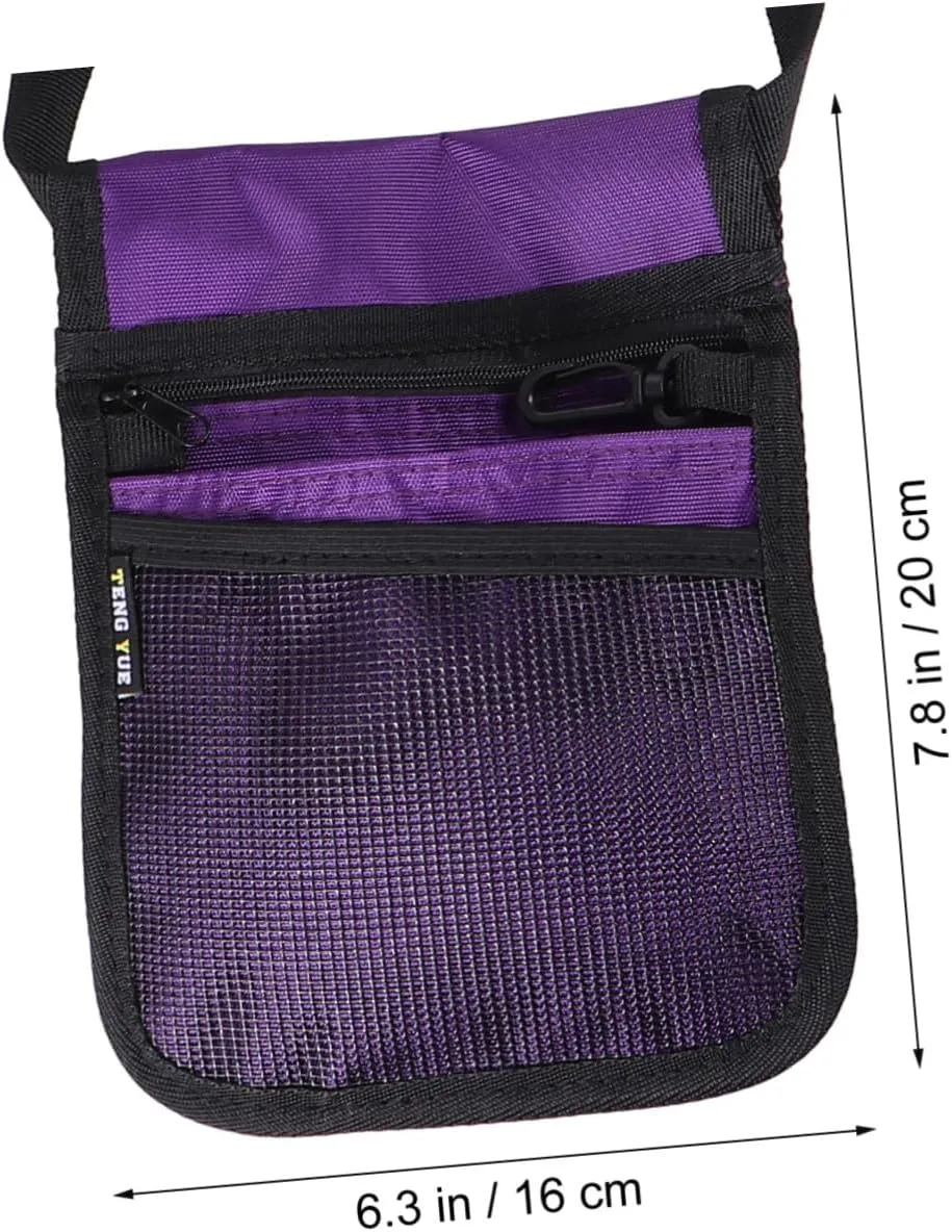 LIFKOME Waist Bag Fanny Pack for Nurses Nurse Pocket Pouch Shoulder Bag Portable Nurse Accessories Purple High Capacity
