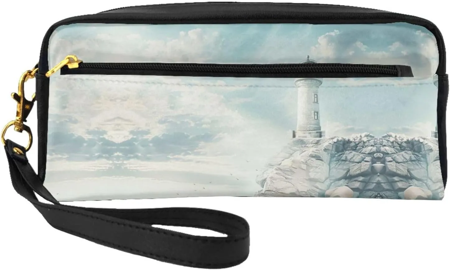 Lighthouse Backdrop Print Portable Makeup Bag,Travel-Friendly Design,Versatile Mini Makeup Pouchtion