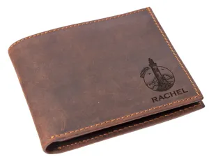 Lighthouse Wallet,Fathers Day Gift, Personalized Wallet,Mens Wallet,Engraved Wallet,Leather Wallet,Custom Wallet,Boyfriend Gift for Men,Father Day Gift for Him