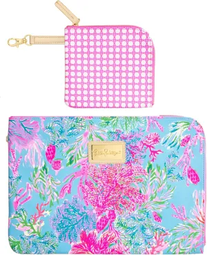 Lilly Pulitzer Padded Tech Sleeve with Small Zip Pouch for Accessories, Cute Laptop Case for Women, Tablet Bag or 13 Inch Laptop Sleeve (Cay to My Heart)