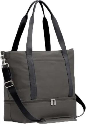 Lo & Sons Catalina Deluxe Tote - Spacious Canvas Travel & Everyday Bag With Shoe Compartment, Luggage Sleeve, Padded Strap