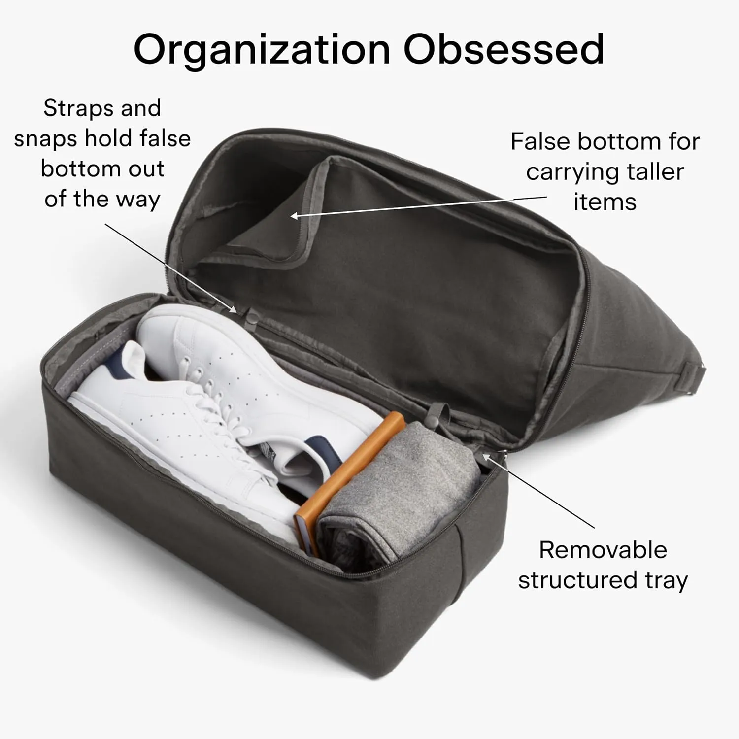 Lo & Sons Catalina Deluxe Tote - Spacious Canvas Travel & Everyday Bag With Shoe Compartment, Luggage Sleeve, Padded Strap