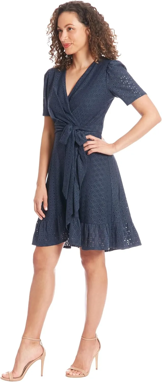 London Times Summer Ruffle Short Cocktail Petite Dresses for Women Party