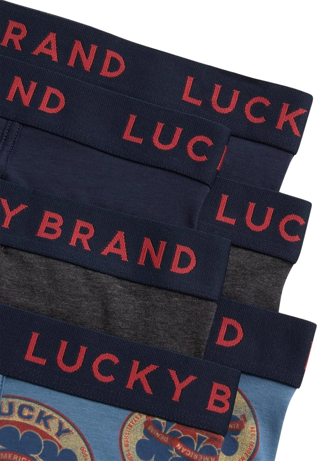 Lucky Brand Mens Boxer Briefs - 6 Pack Soft Stretch Mens Underwear with Functional Fly Pouch Boxers for Men (Sizes: S-2XL)