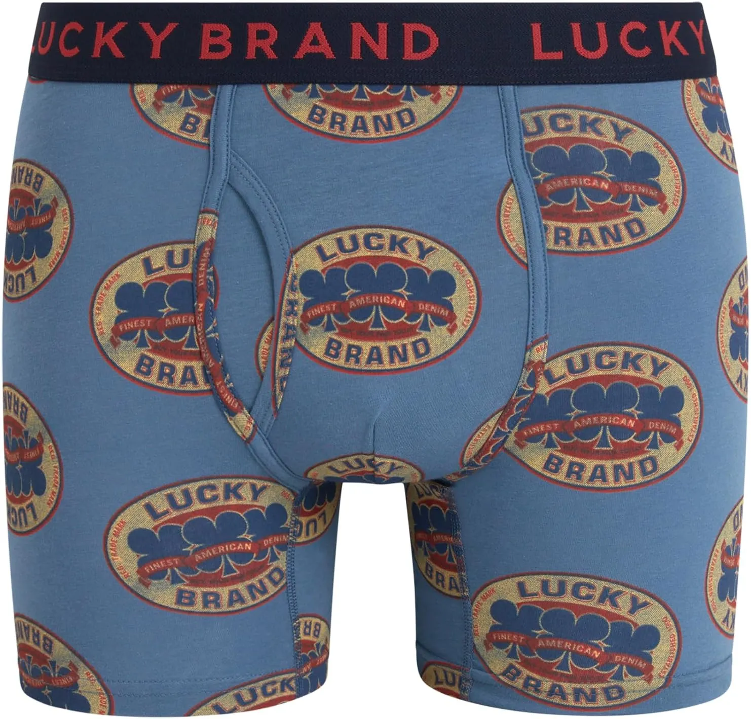Lucky Brand Mens Boxer Briefs - 6 Pack Soft Stretch Mens Underwear with Functional Fly Pouch Boxers for Men (Sizes: S-2XL)