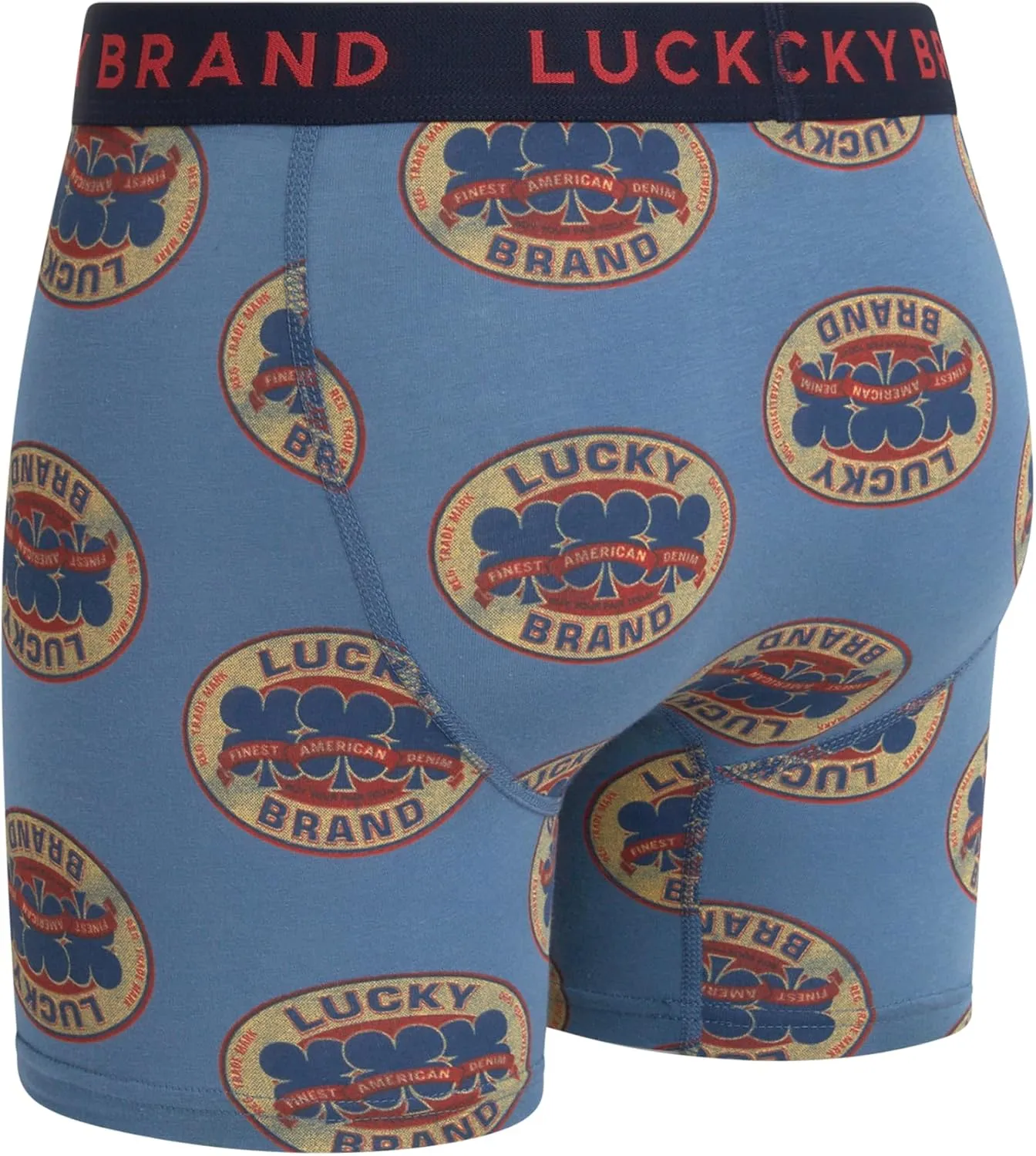 Lucky Brand Mens Boxer Briefs - 6 Pack Soft Stretch Mens Underwear with Functional Fly Pouch Boxers for Men (Sizes: S-2XL)