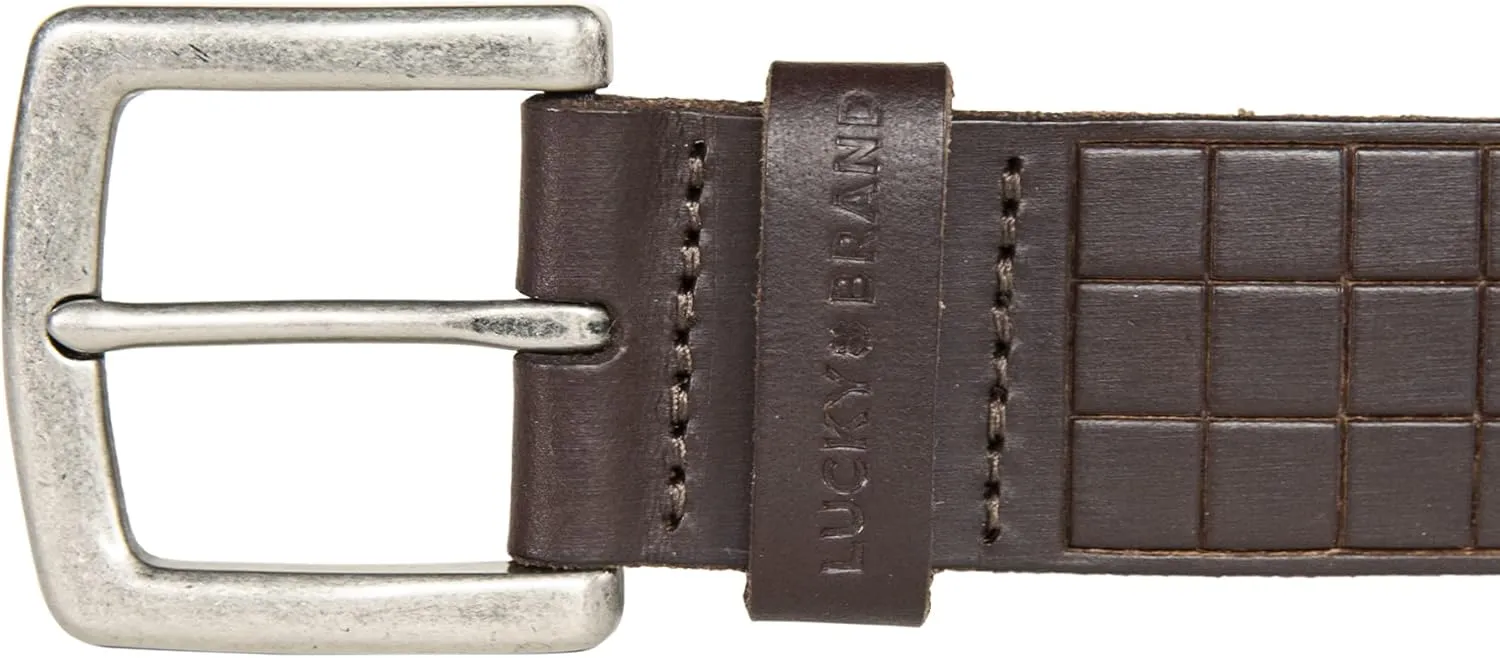 Lucky Brand Men's Genuine Leather Belt | Classic | Casual | Everyday | Western | American Heritage | Metal Buckle