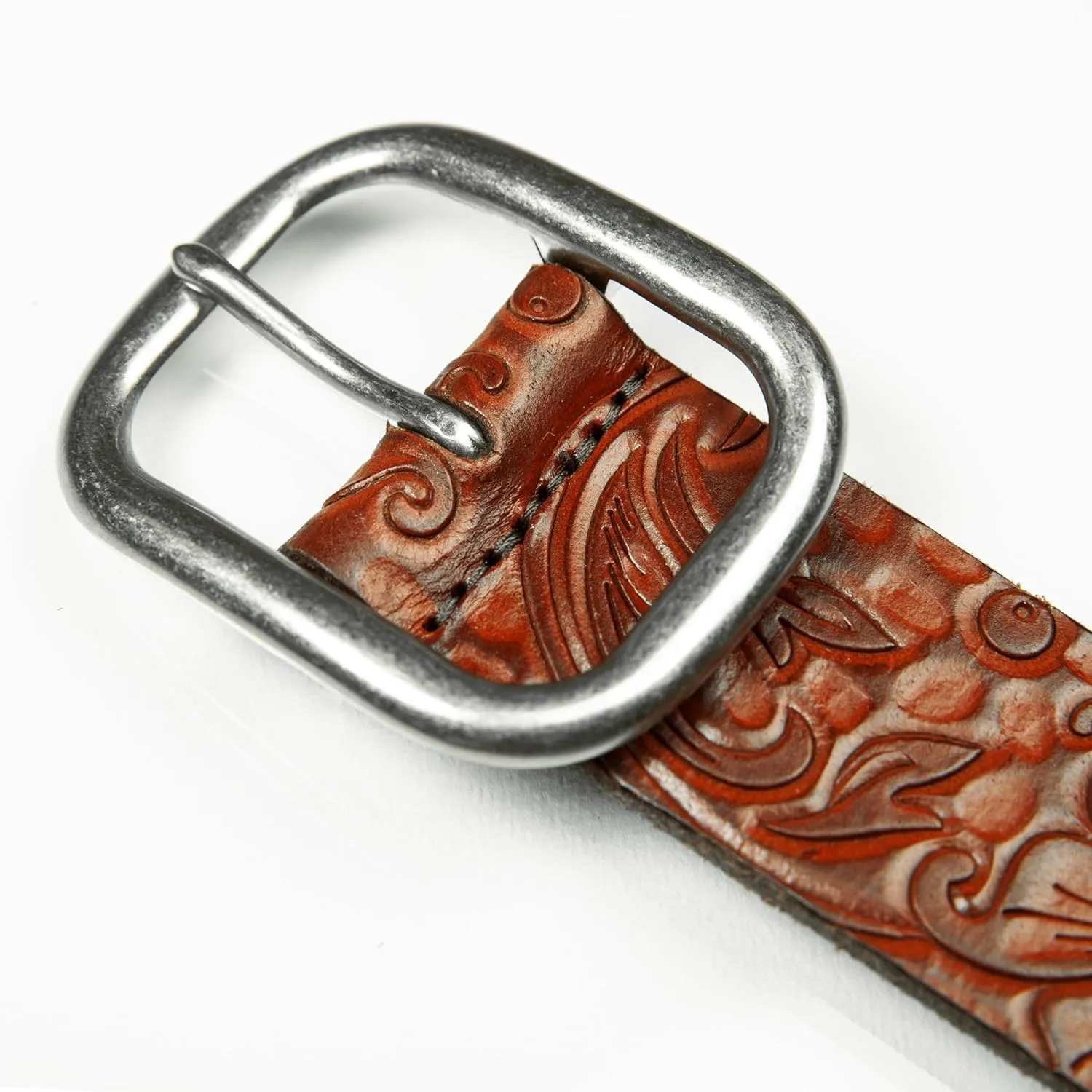 Lucky Brand Women's Western Style Fashion Leather Belt with Metal Buckle