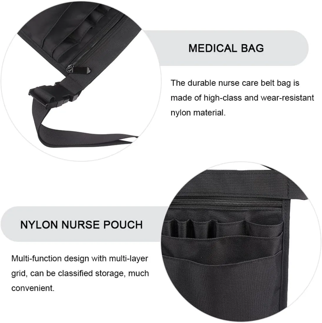 Lurrose Nurse Tools Organizer Pouch Medical Supplies Waist Bag for Nurses Doctors for Scissors Pens and Markers