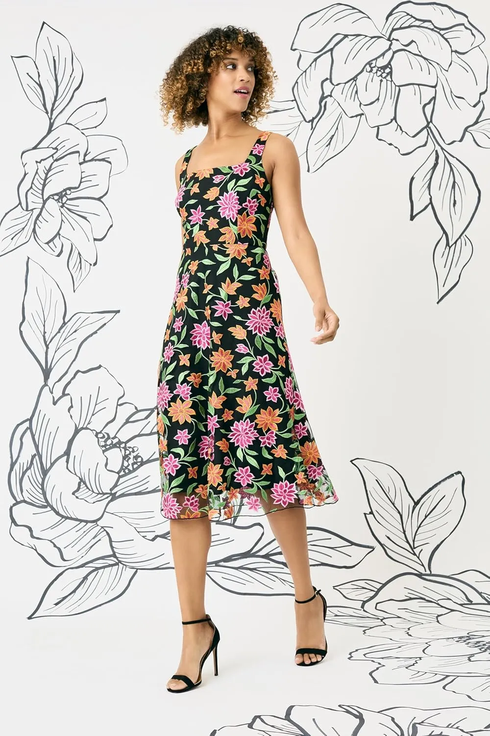 Maggy London Women's Scoop Neck A-line Dress
