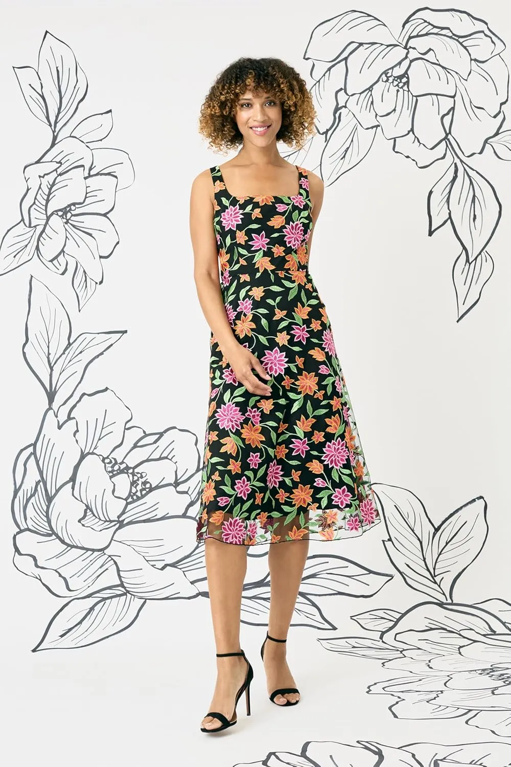 Maggy London Women's Scoop Neck A-line Dress