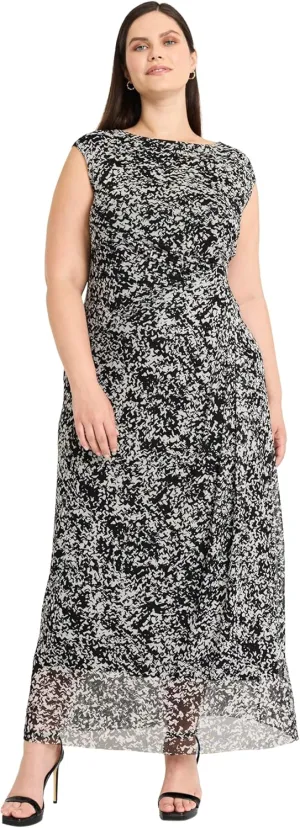 Maggy London Women's Side Draped Midi Dress