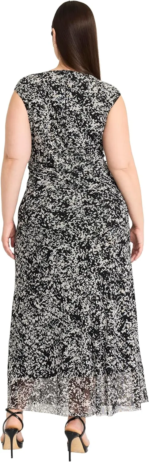 Maggy London Women's Side Draped Midi Dress