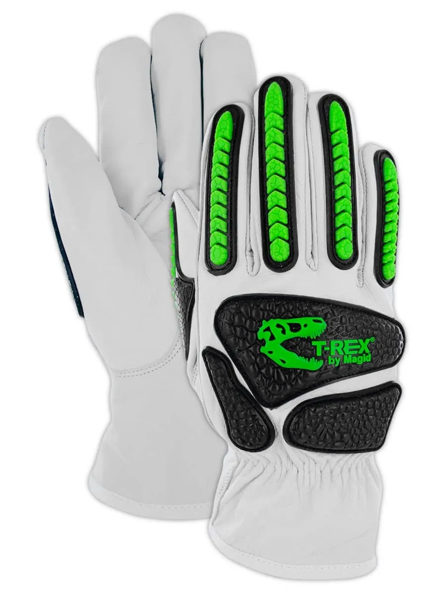 MAGID T-REX Rebel Series TRX814 Goatskin para-Aramid Lined Driver Impact Glove – Cut Level A6-8/M (1 PR)