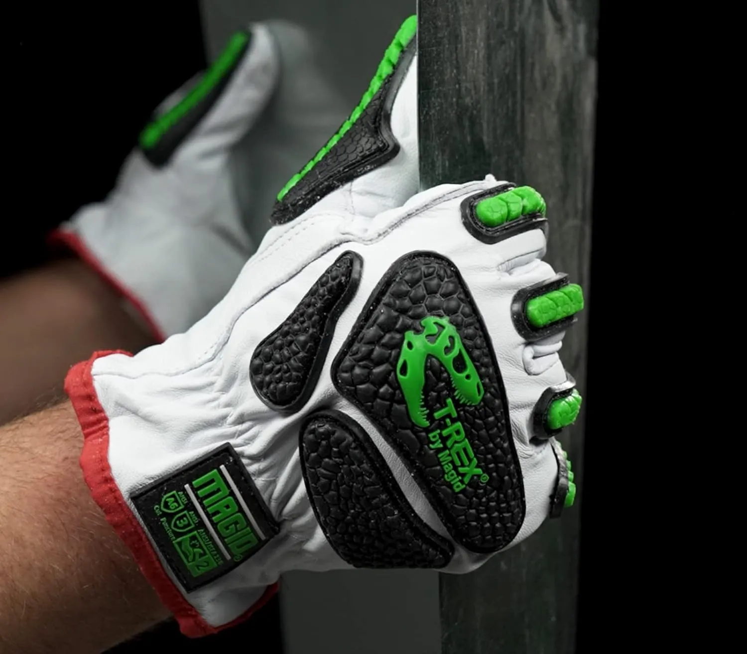 MAGID T-REX Rebel Series TRX814 Goatskin para-Aramid Lined Driver Impact Glove – Cut Level A6-8/M (1 PR)